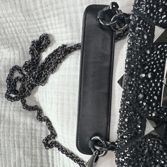 SMALL ROMAN STUD THE SHOULDER BAG AND CHAIN WITH SPARKLING EMBROIDERY - Picture 6 of 13